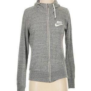 Women's Light Grey Nike ZipUp